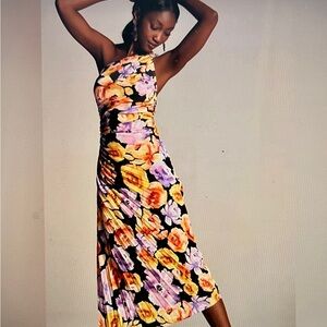 Anthropologie Geisha Designs Floral Midi Size M